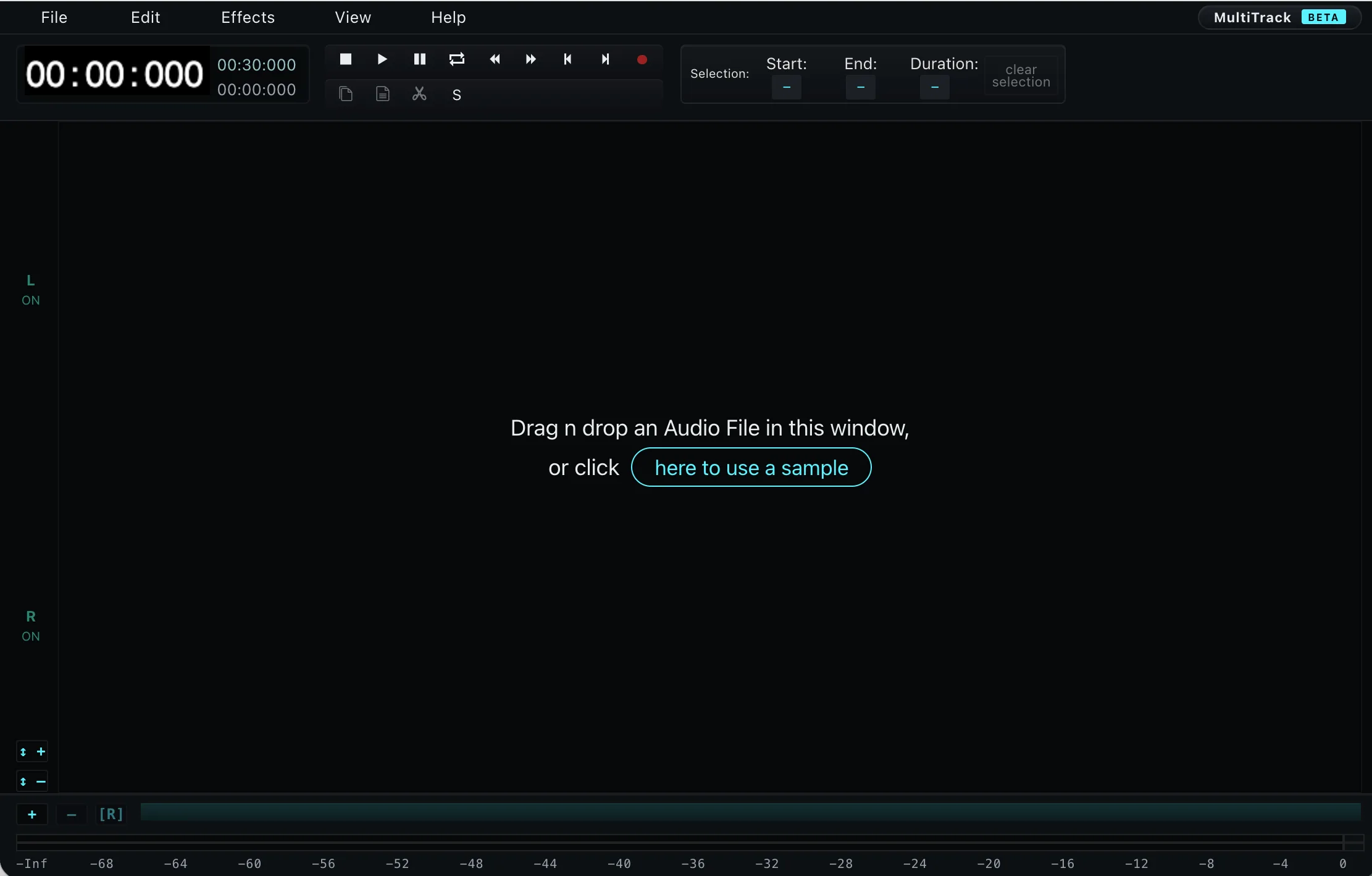 AudioMass open source browser audio editor with multi-track timeline