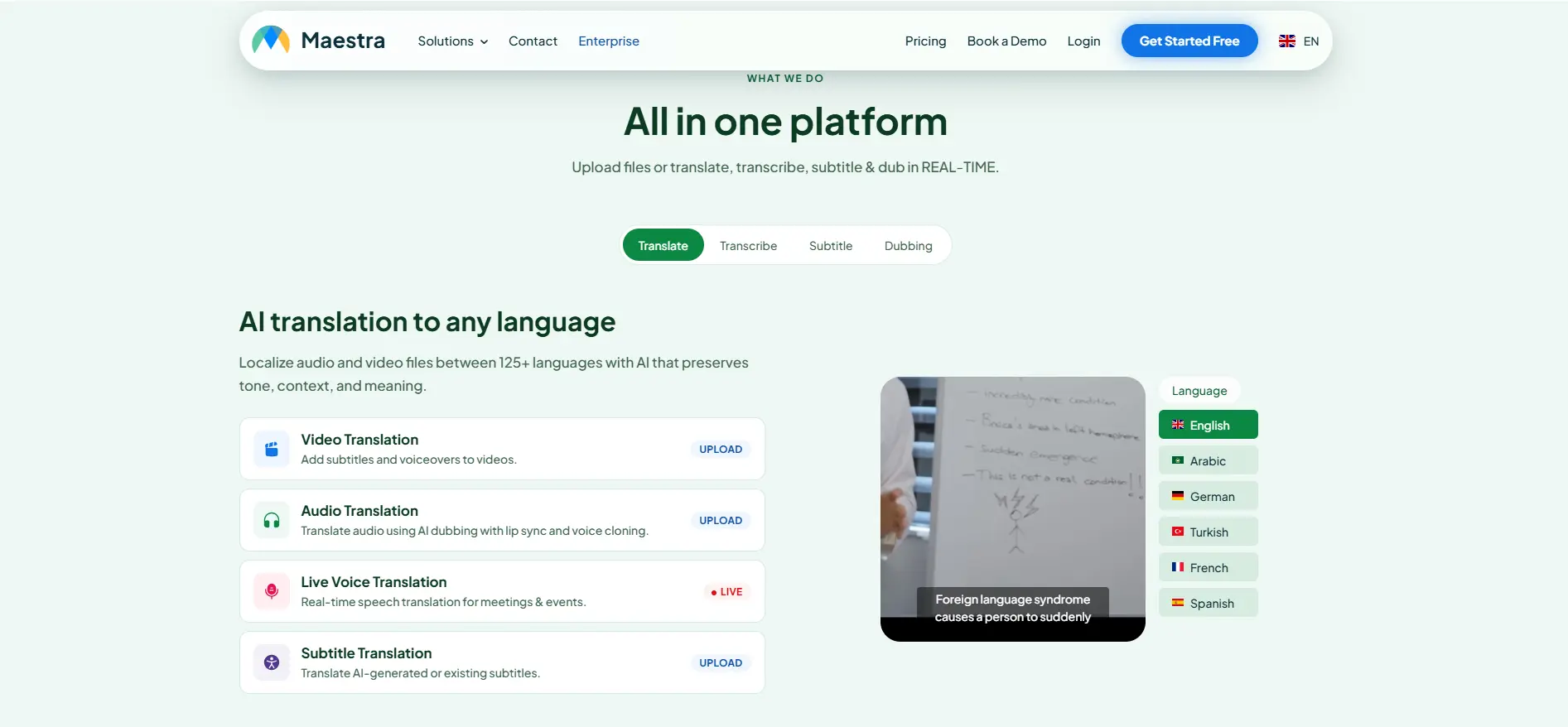 maestra-ai-video-audio-translation-interface