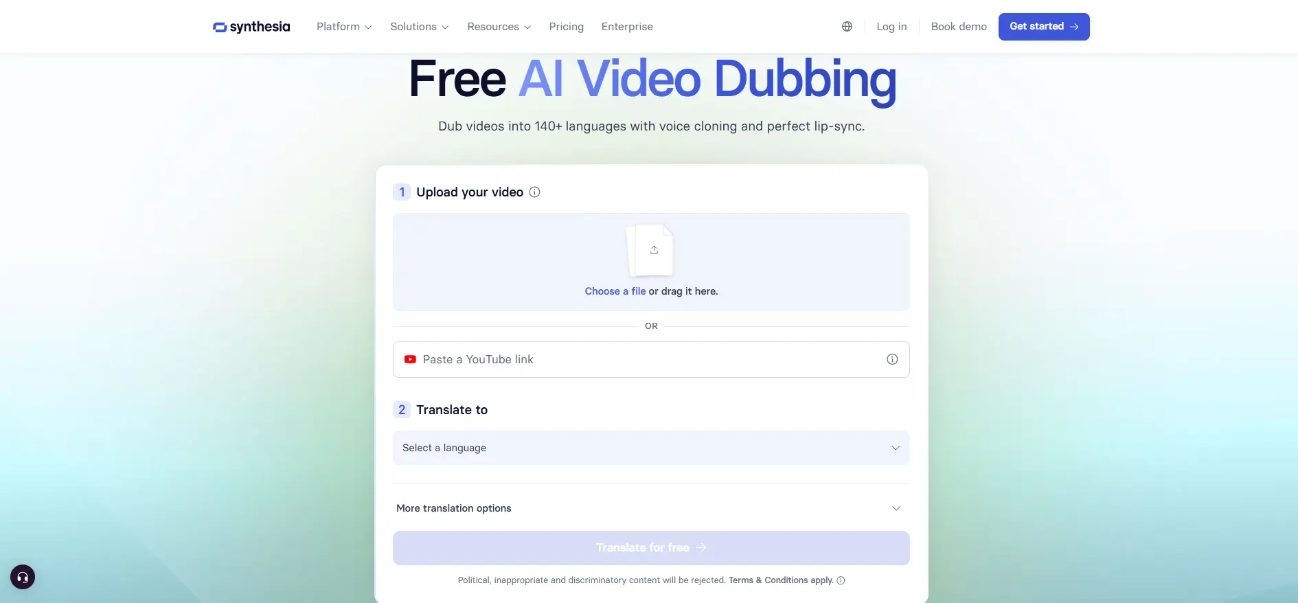synthesia-free-ai-video-dubbing-tool