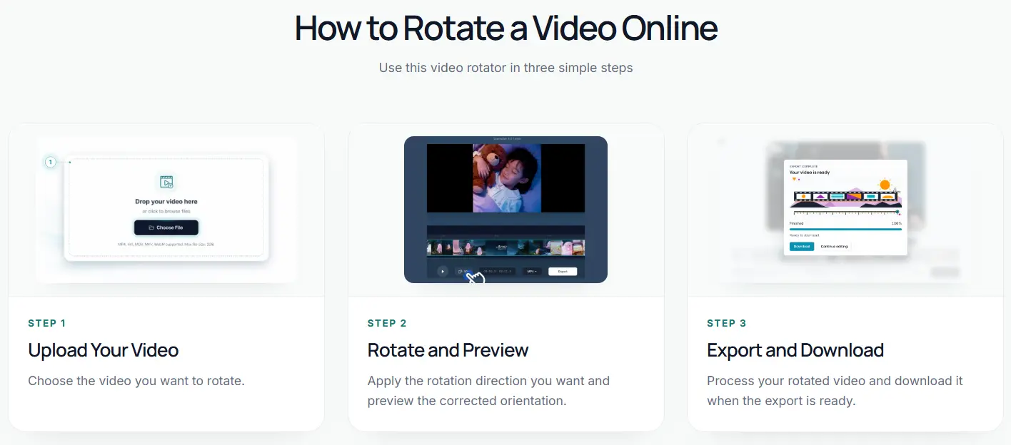 how to rotate video online step by step guide